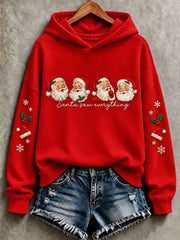 Damen Weihnachts weihnachts mann Regelmäßiges Sweatshirt