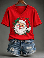 Weihnachts weihnachts mann der Frauen kurz ärmel iges T-Shirt