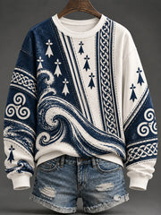 Damen-Sweatshirt mit französischem Bretagne-Print