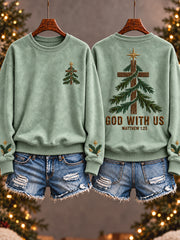 Frauen Weihnachts gott mit uns Kunst Regular Sweatshirt