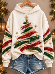 Frauen Weihnachts baum Kunst Regular Hoodie