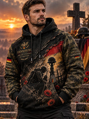 Herren-Kapuzenpullover mit Grafikmotiv zum Veteranengedenktag