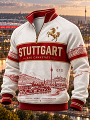 Herren-VfB-Stuttgart-Kapuzenpullover mit Reißverschluss