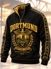 Herren-Dortmund-Kapuzenpullover mit Reißverschluss