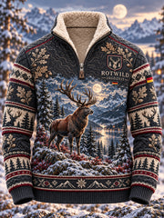 Herren-Fleecegefüttertes Stehkragen-Sweatshirt für die deutsche Jagdsaison