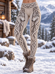 Frauen Viking Kunst Samt Leggings