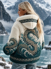 Vikinger-Design-Flanelljacke für Damen