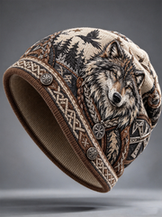 Viking Art Vintage Herbst und Winter Warme Kalt gestrickte Mütze