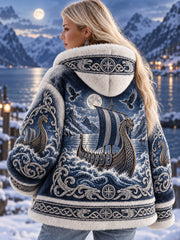 Vikinger-Design-Flanelljacke für Damen