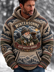 Herren-Pullover mit humorvollem Slogan-Imitat