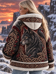 Vikinger-Design-Flanelljacke für Damen