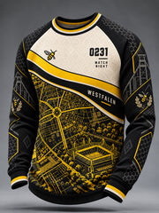 Herren-Borussia-Dortmund-Waffel-Longsleeve-T-Shirt