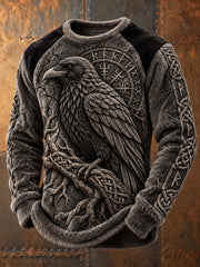 Herren Viking Art Rundhals-Flanell-Top