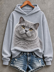 Britisch Kurzhaar-Kapuzen pullover für Damen