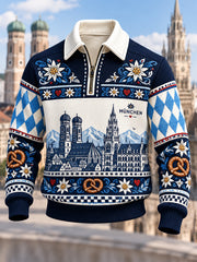 Herren-Kapuzenpullover mit Reißverschluss, Bayern-Design
