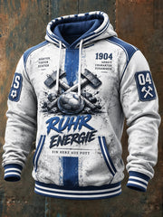 Herren-Bundesliga-Schalke-Football-Print, lässiges und stilvolles Kapuzenpullover
